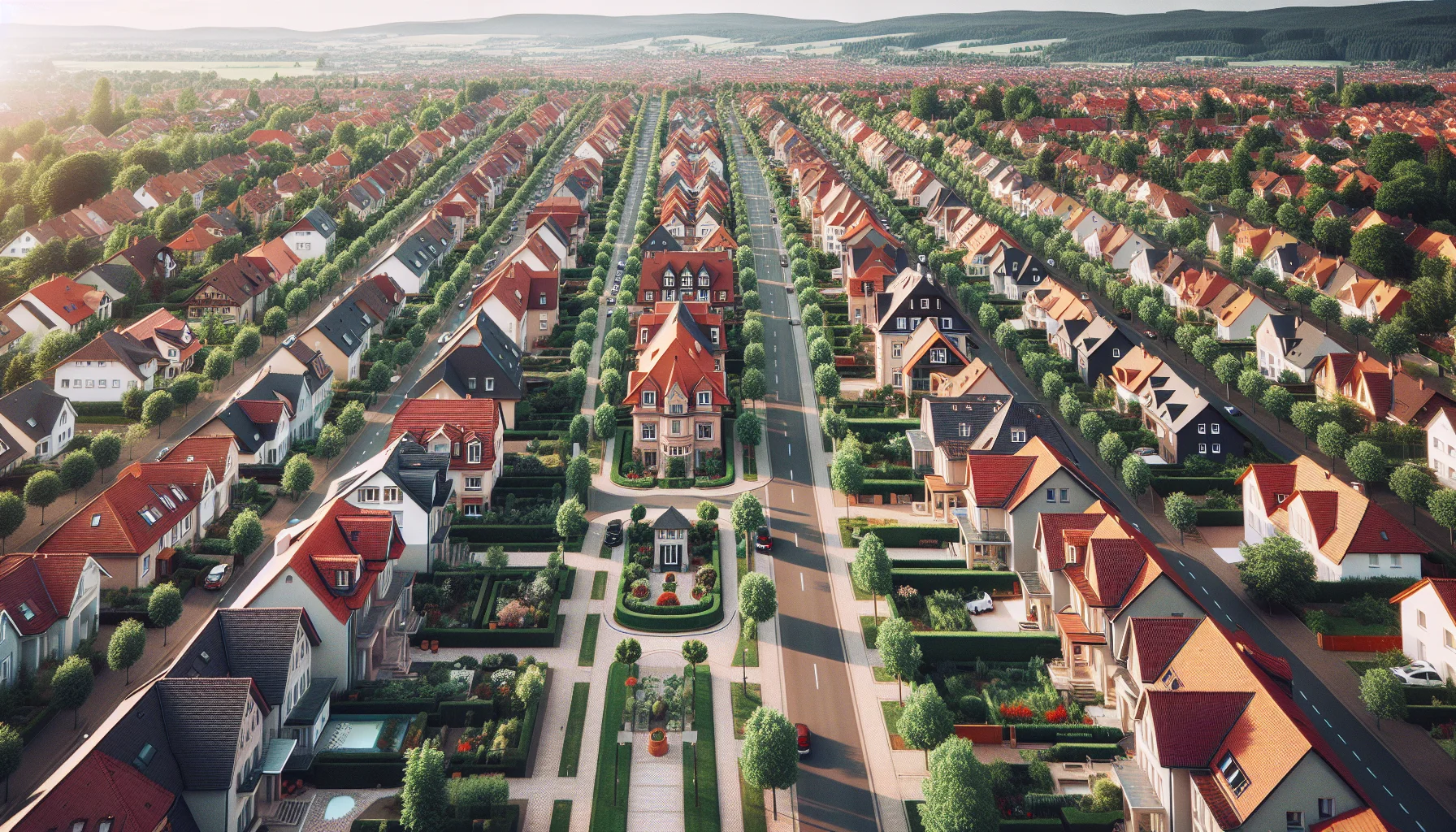 Luftaufnahme Wohngebiet Pforzheim mit Häusern und Wohnungen