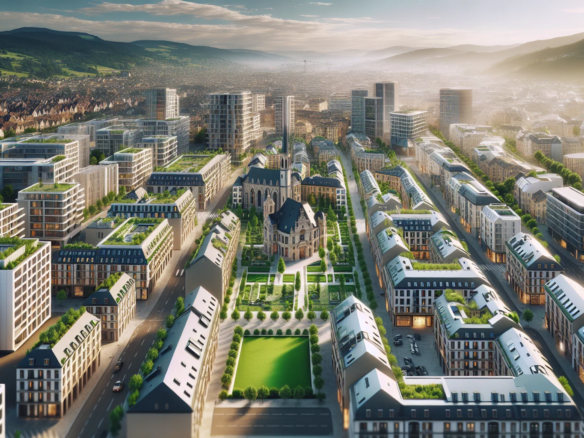 Luftaufnahme von Rastatt mit modernen Wohngebäuden und barocker Architektur - Immobilienmarkt 2026