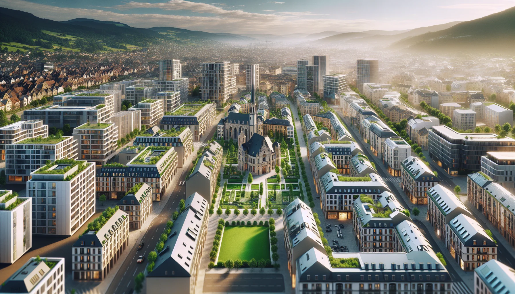 Luftaufnahme von Rastatt mit modernen Wohngebäuden und barocker Architektur - Immobilienmarkt 2026