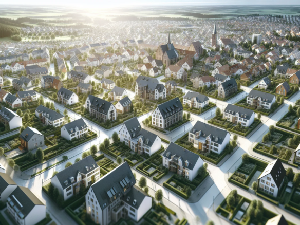 Luftaufnahme von Rastatt mit Wohngebieten für Immobilienbewertung