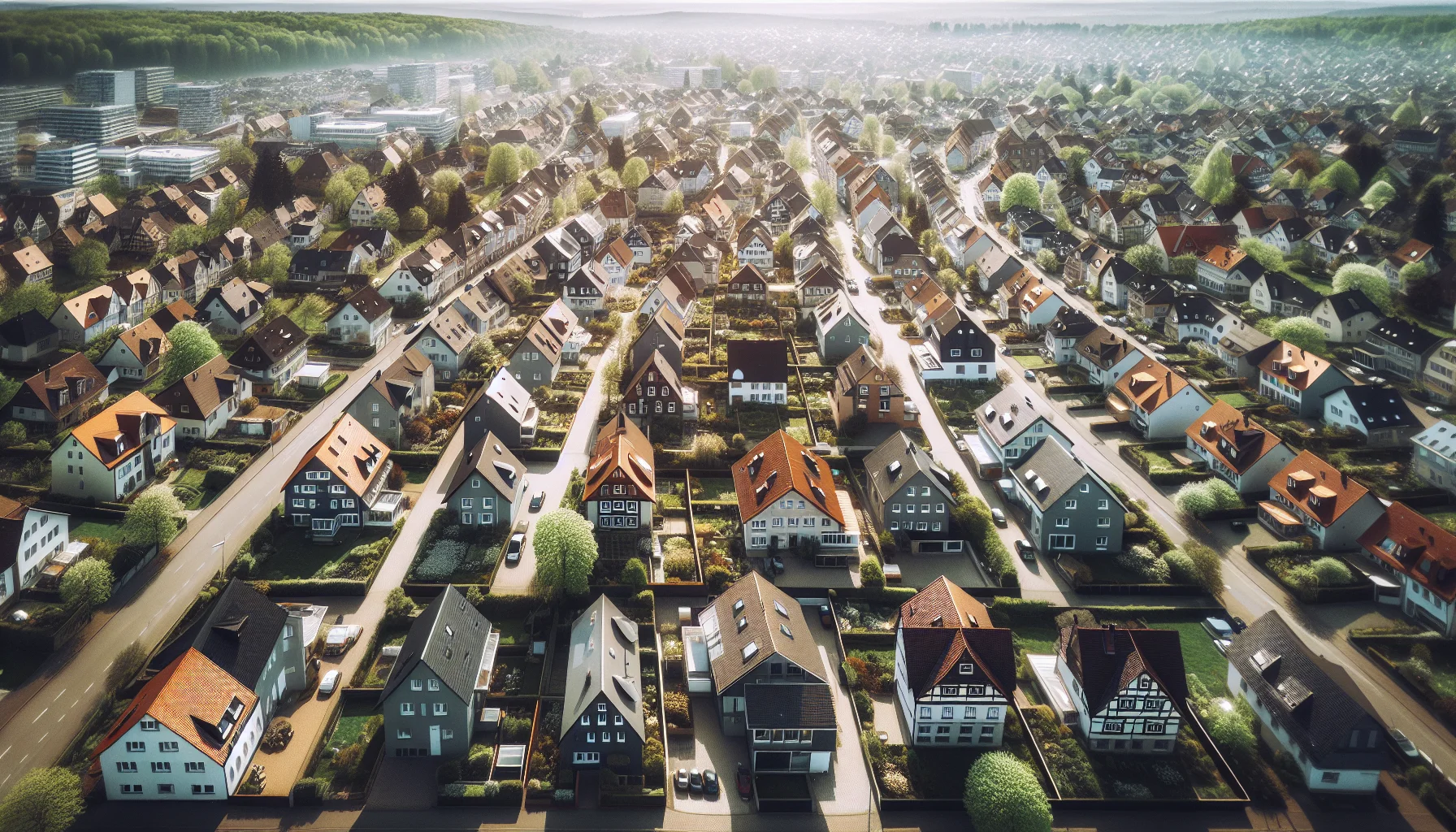 Luftaufnahme von Rastatt mit Wohngebieten und Immobilien