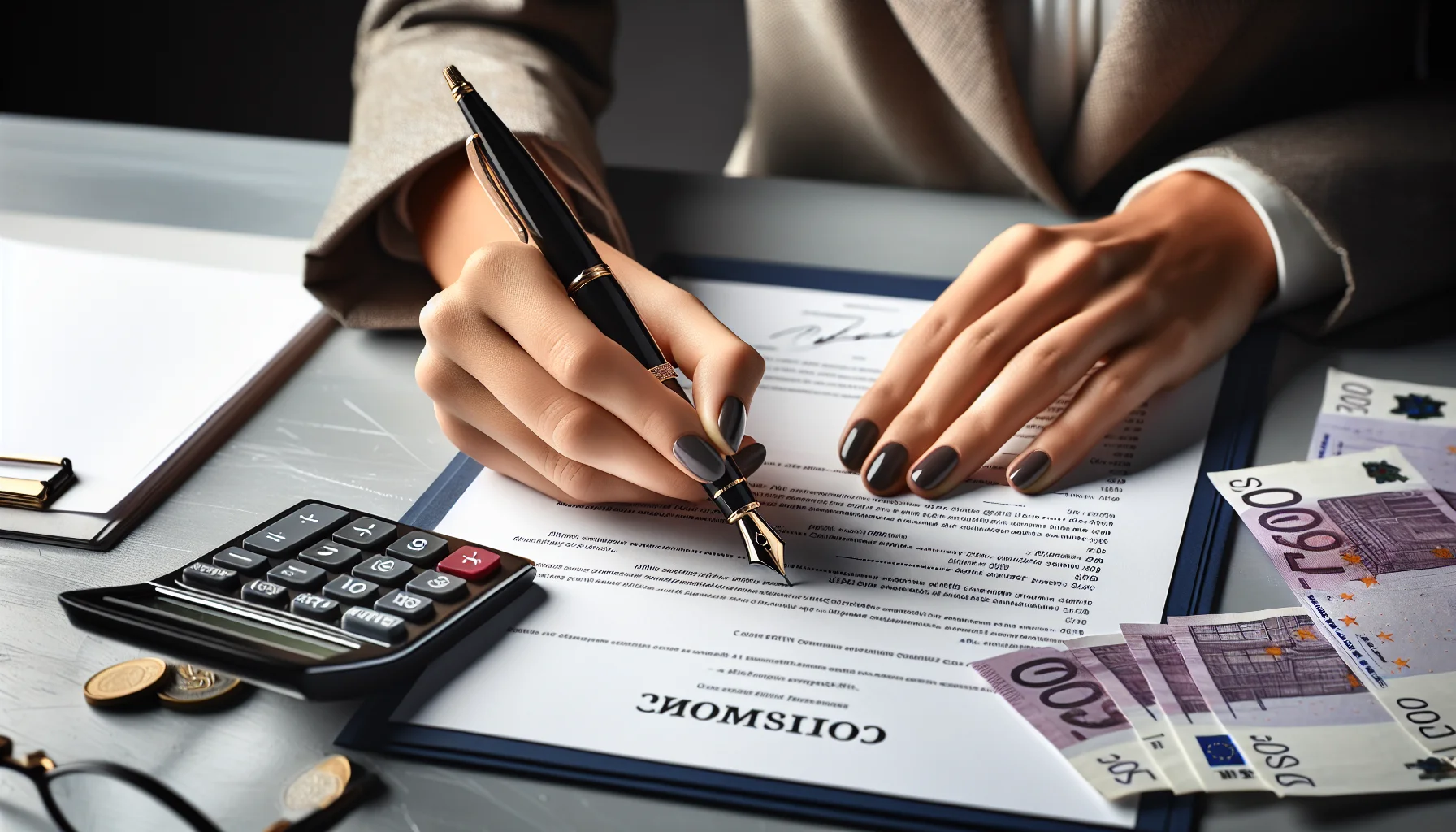 Maklerprovisionsvertrag wird unterschrieben - Details zur Gebührenregelung