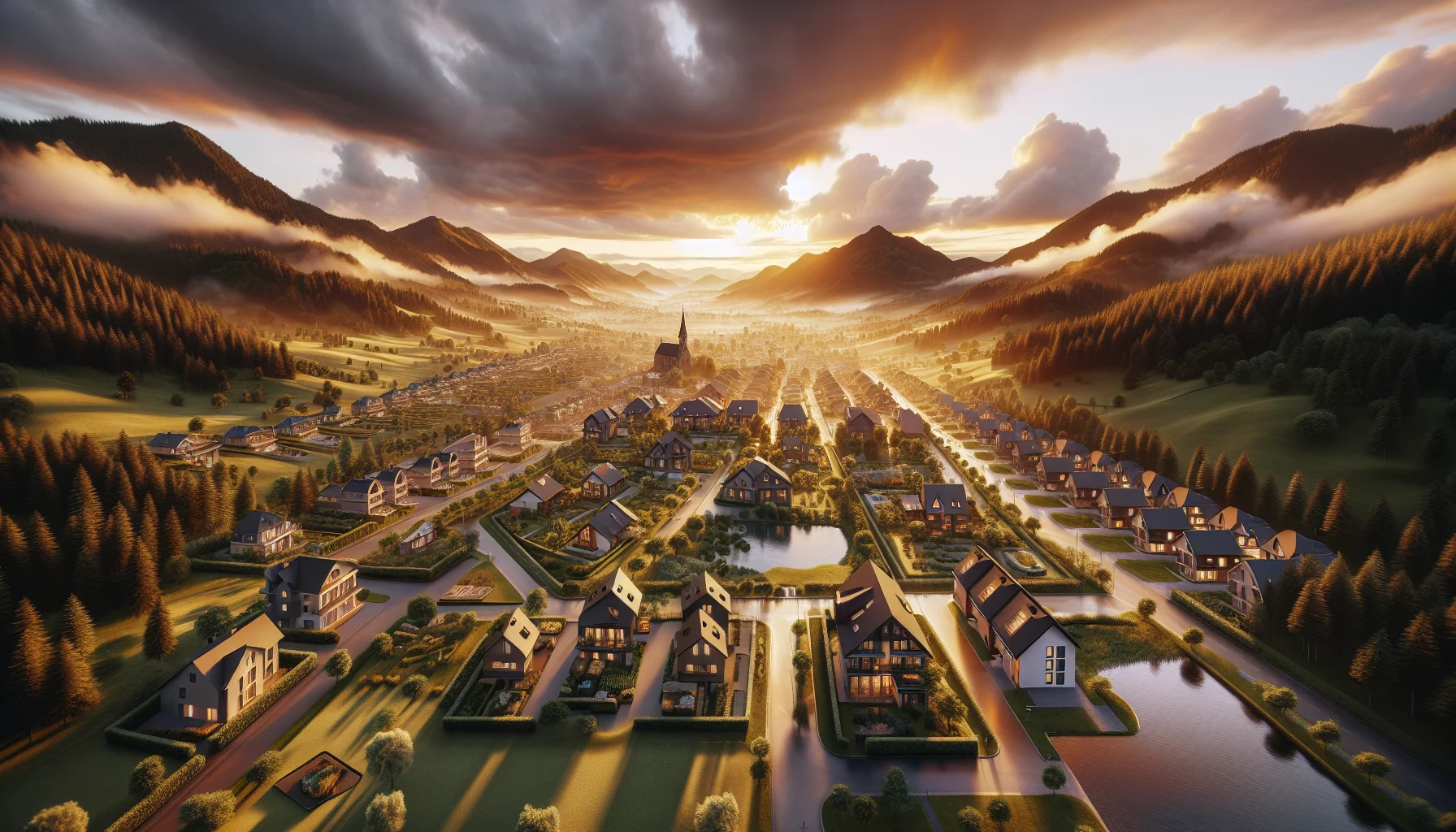 Panoramaübersicht über den Immobilienmarkt in Ettlingen mit verschiedenen Haustypen