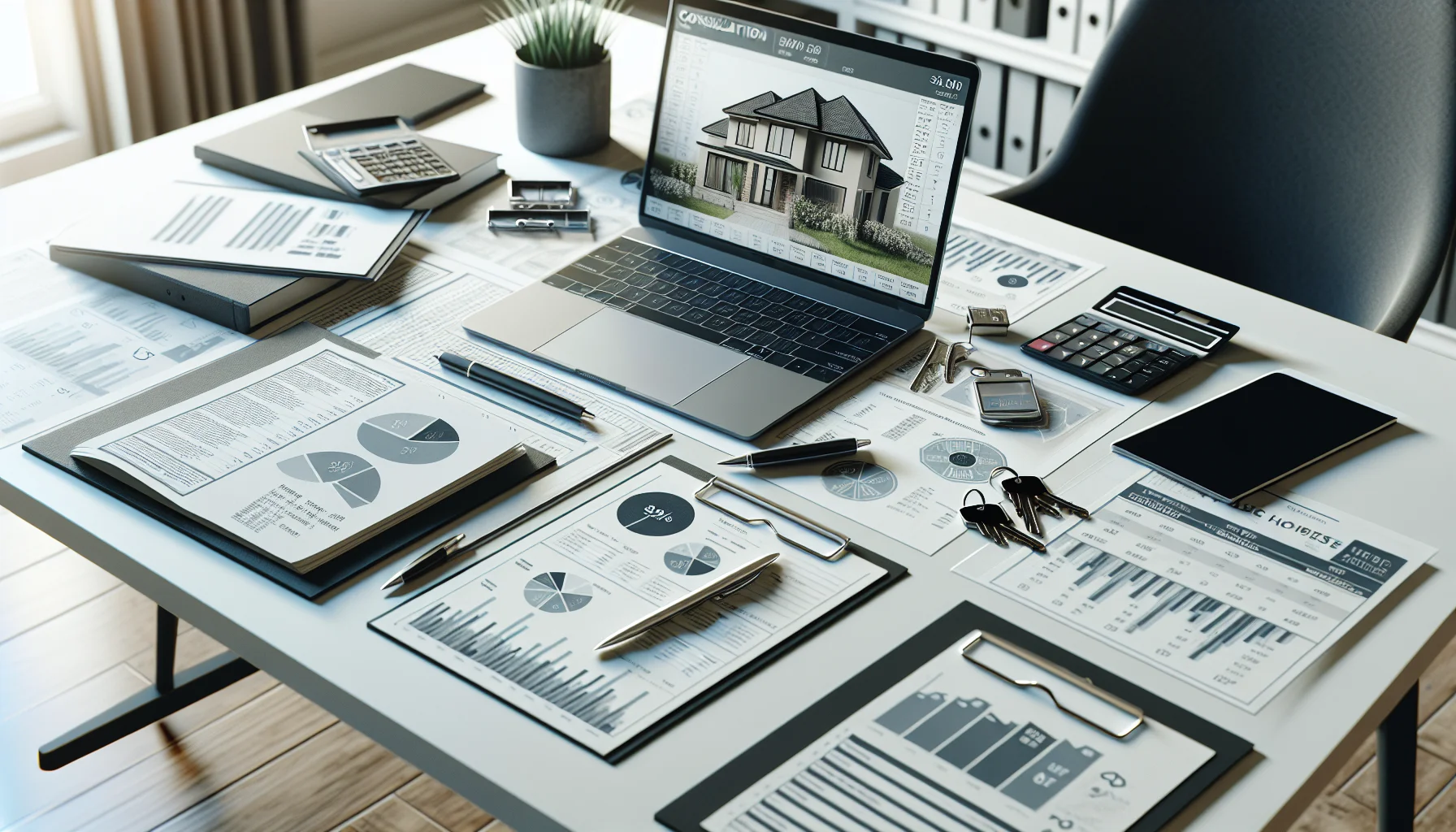 Professionelle Immobilienberatung mit Unterlagen und Marktanalysen