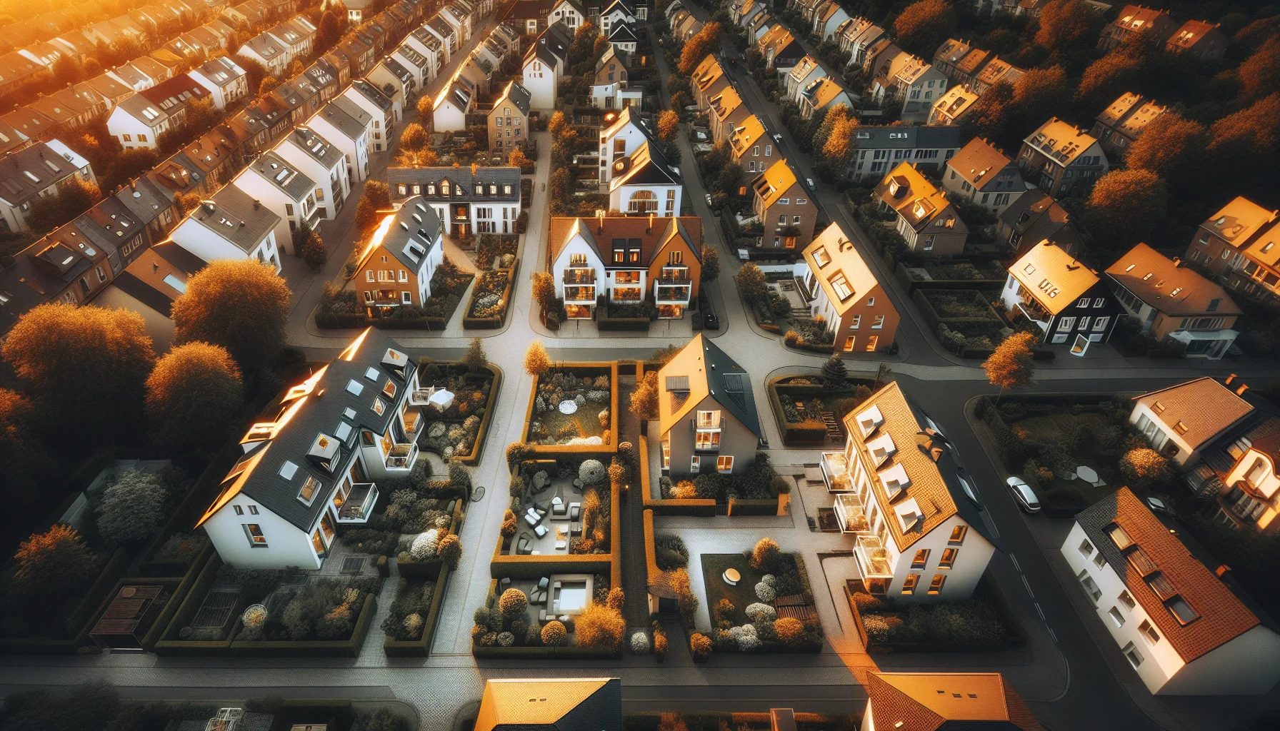 Wohngebiet in Karlsruhe mit Immobilien nach Scheidungsregelung