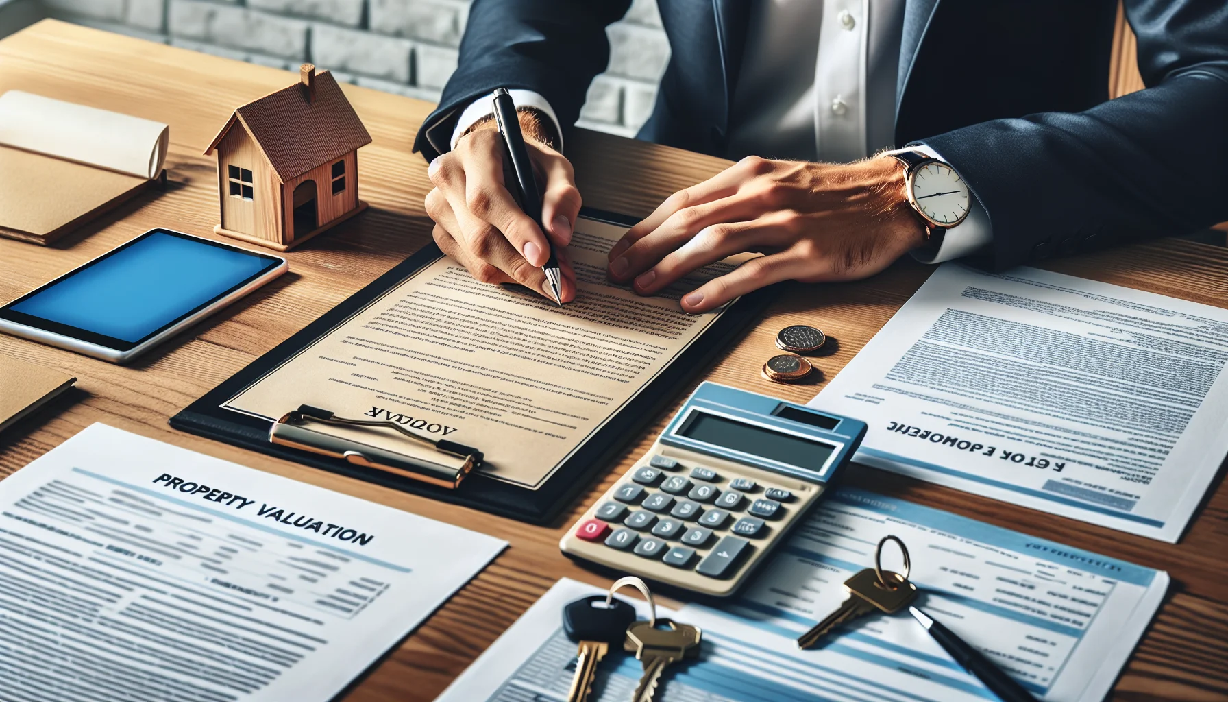 Immobilienbewertung und Vertragsunterlagen beim Makler in Rastatt