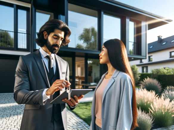 Immobilienmakler zeigt Haus in Rastatt - professionelle Immobilienberatung
