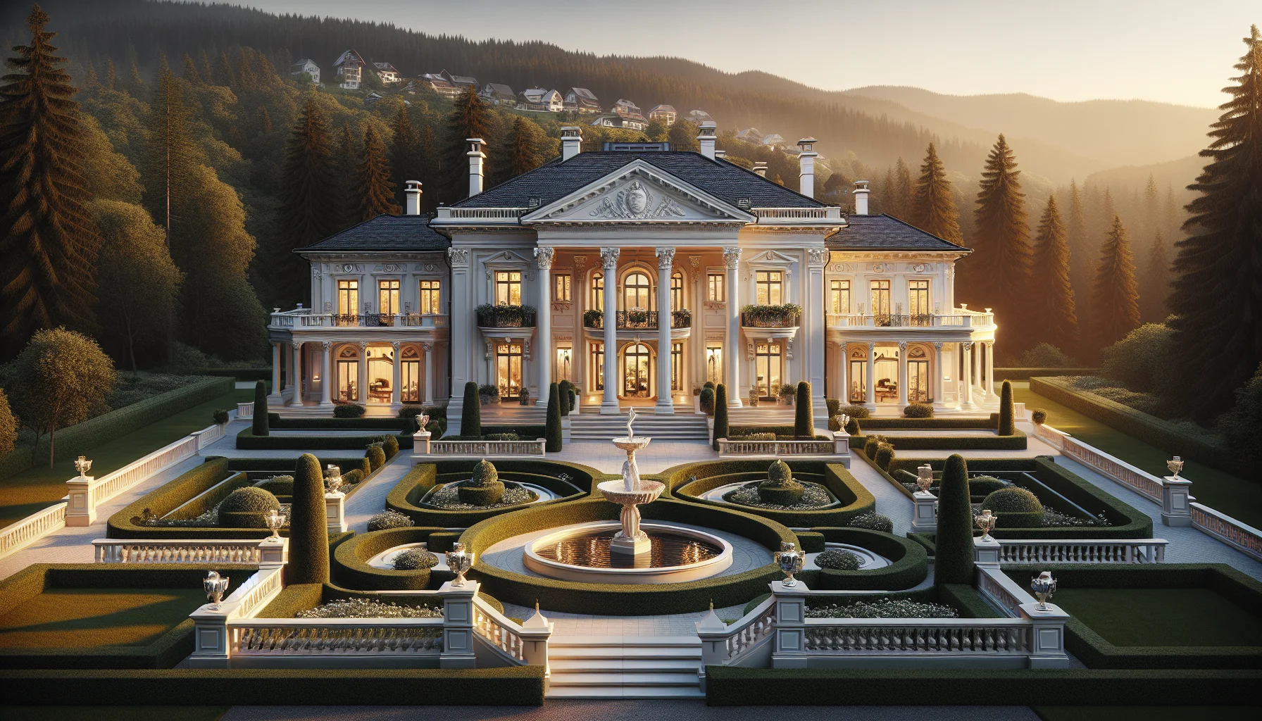 Luxusvilla in Baden-Baden mit klassischer Architektur und gepflegtem Garten