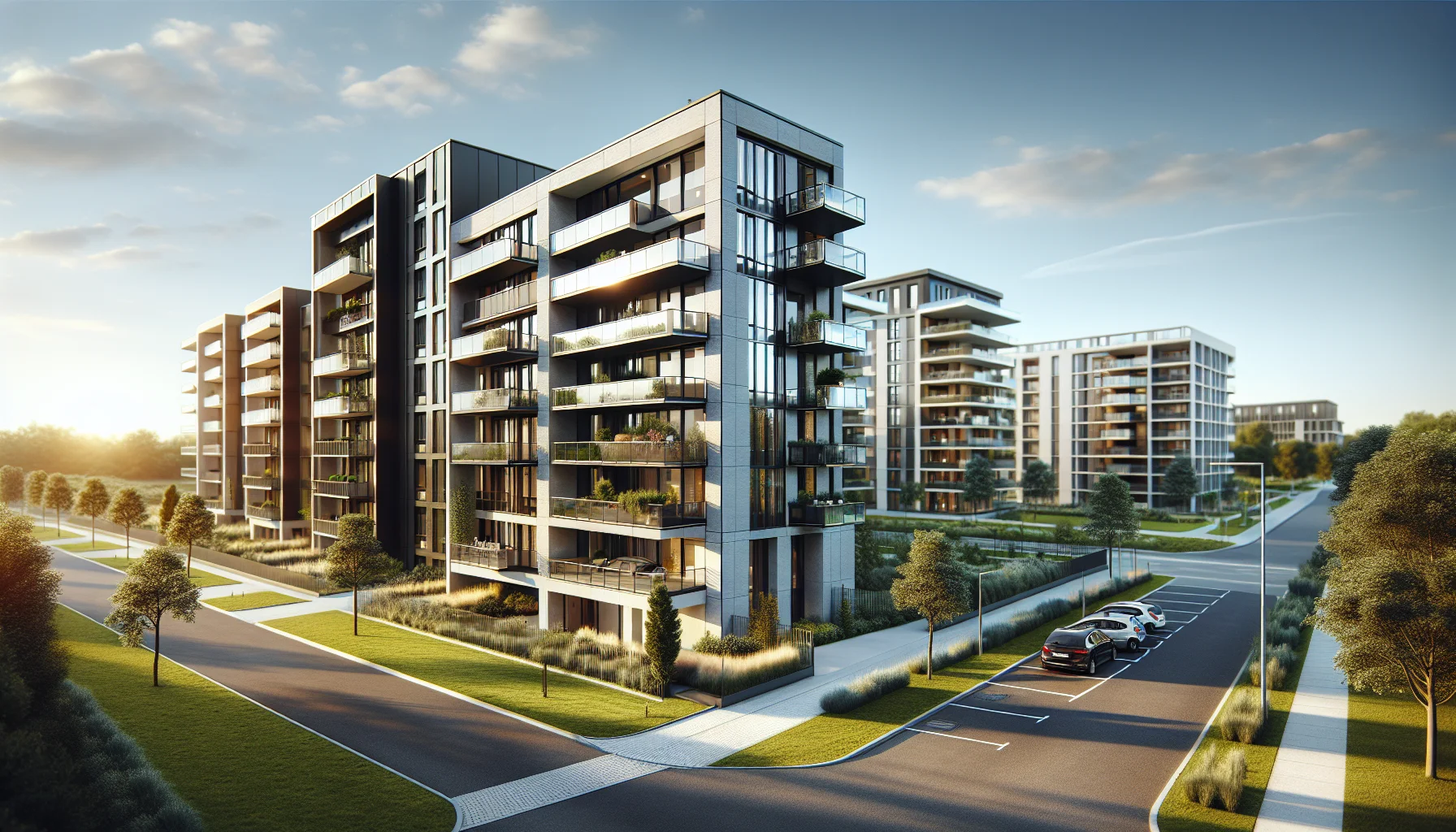 Moderne Wohnanlage in Rastatt mit gepflegter Fassade und Balkonen