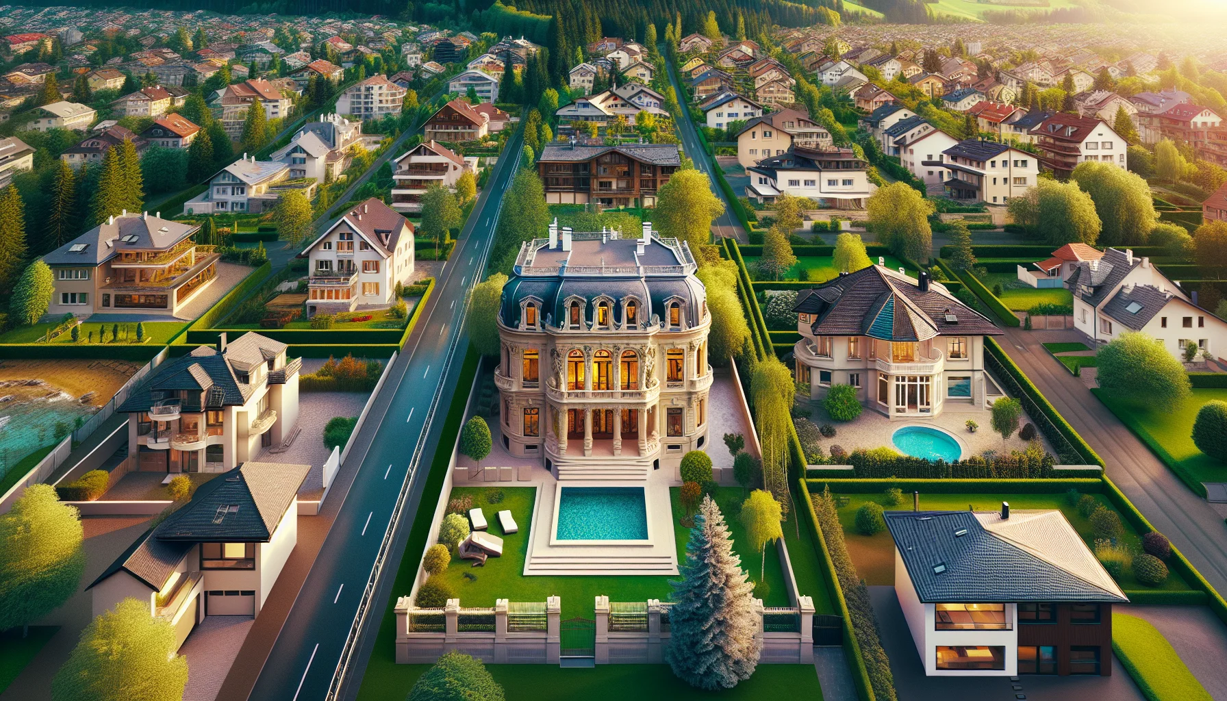 Vergleich verschiedener Stadtteile Baden-Badens mit unterschiedlichen Immobilientypen