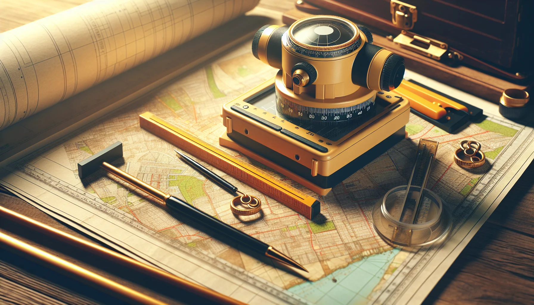 Vermessungstools und Grundstücksdokumente für Immobilienbewertung