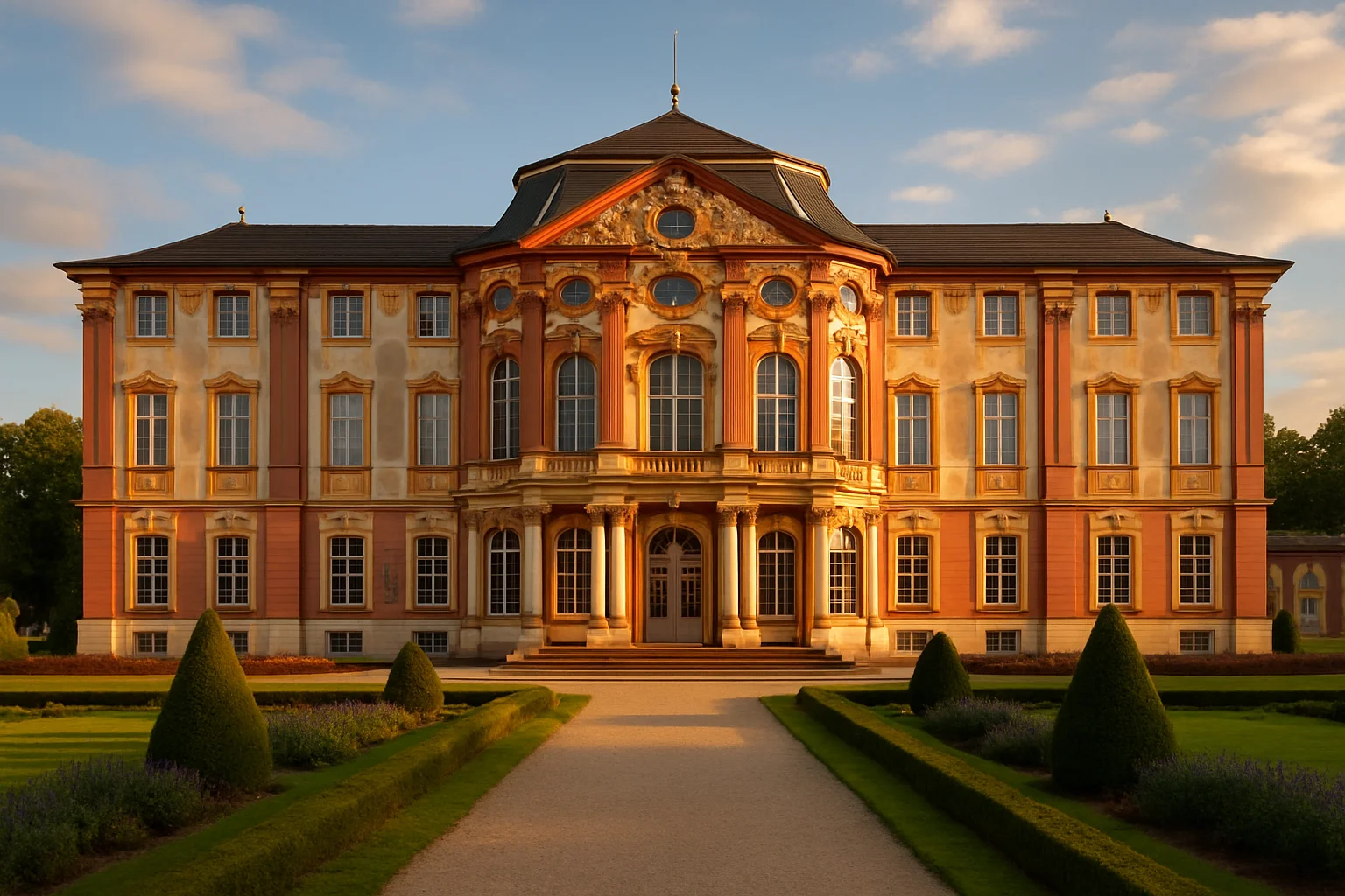 Barockschloss Bruchsal mit gepflegter Gartenanlage – Immobilienmakler Bruchsal