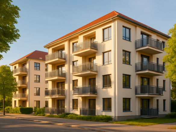 Moderne Eigentumswohnung kaufen in Rastatt – Wohngebäude mit Balkonen